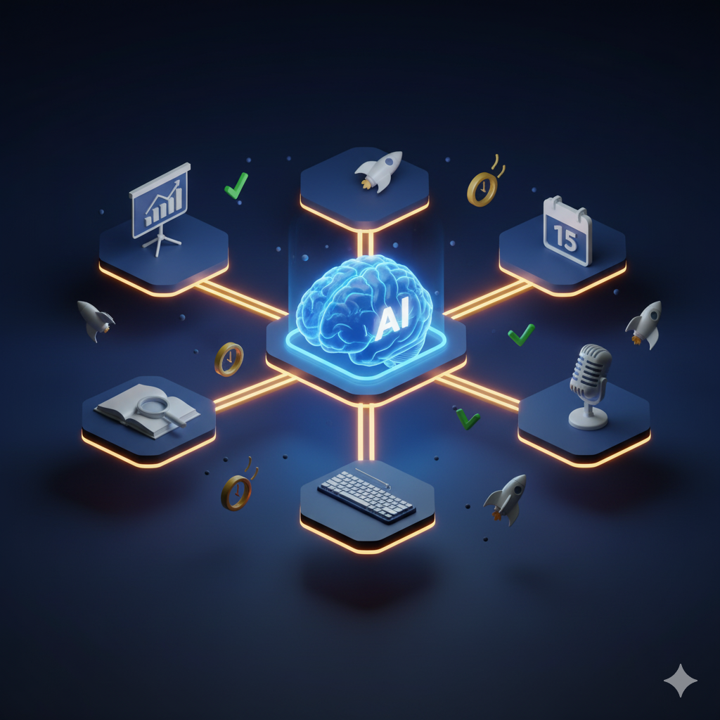 Imagem de destaque para o artigo 5 Ferramentas de IA para Turbinar sua Produtividade (Sem Expor Seus Dados)