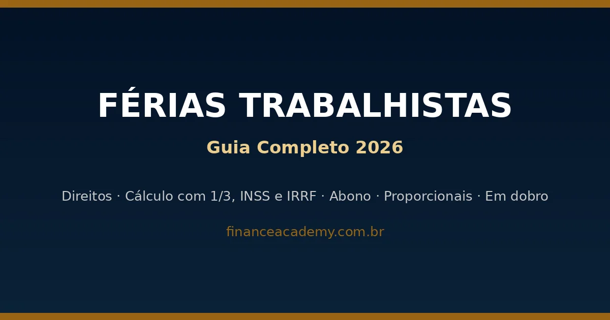 Imagem de destaque para o artigo Férias Trabalhistas 2026: Guia Completo de Cálculo, Direitos e Dúvidas Frequentes