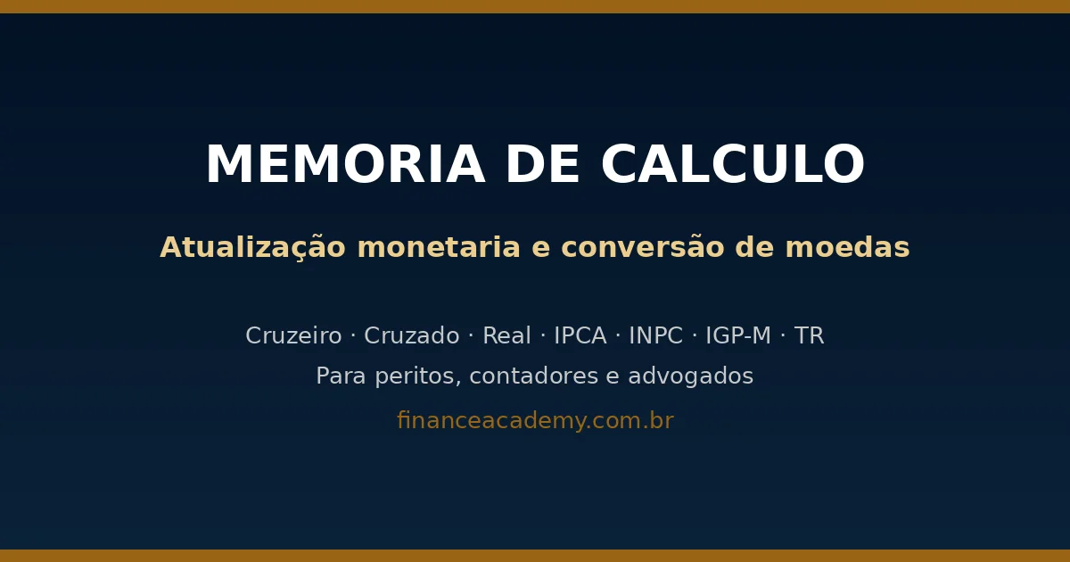 Imagem de destaque para o artigo Memória de Cálculo Trabalhista 2026: Atualização Monetária, Conversão de Moedas e Índices