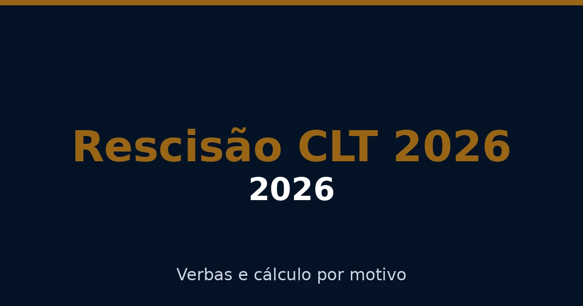 Imagem de destaque para o artigo Rescisão de Contrato: Verbas e Cálculo (Guia 2026)